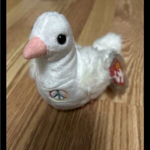 TY Beanie Baby - SERENITY the Dove 5.5"...NEW with Mint Tags